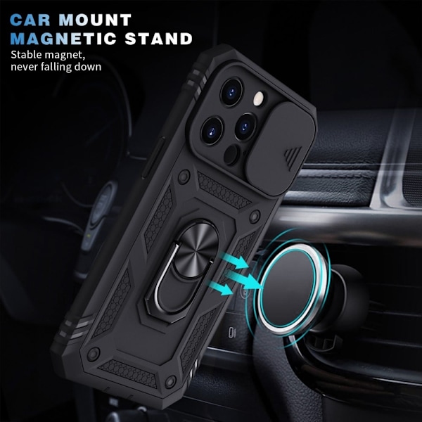 Bofink Combat iPhone 13 Pro kotelot - Musta Black
