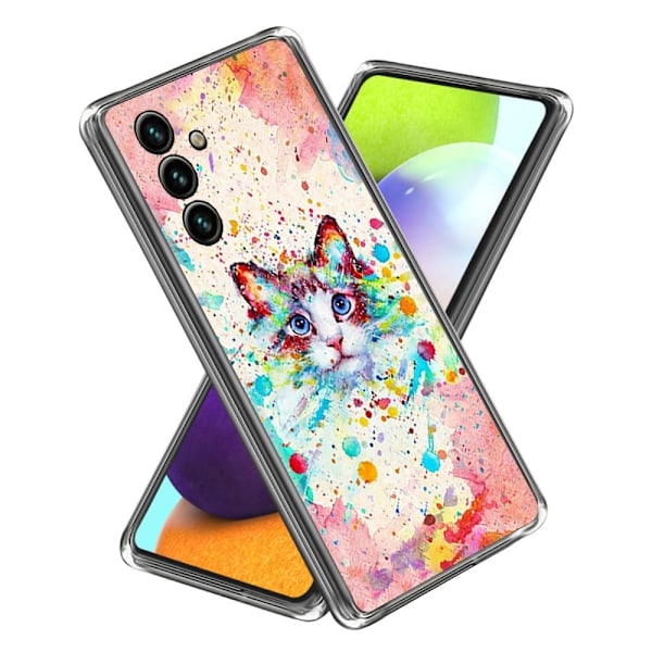 Deco Samsung Galaxy A54 skal - Vattenfärgad Katt multifärg