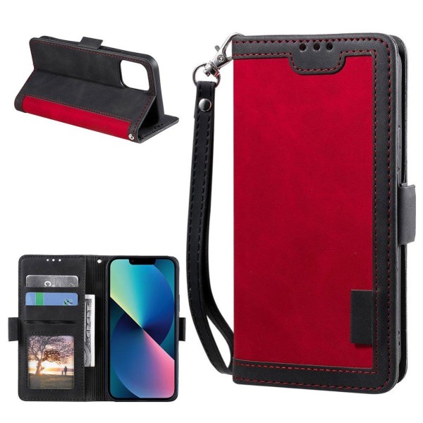 Surburbian iPhone 13 læder flip etui - Rød Red