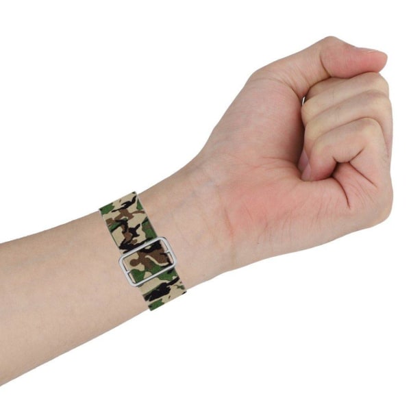 20mm Universal pattern printing nylon watch band - Camouflage Gr Silvergrå