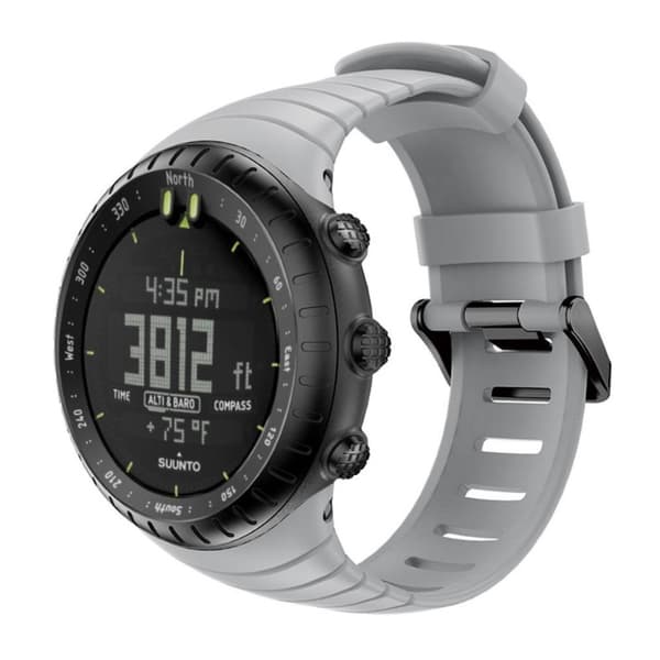 Suunto Core kestävä silikoninen ranneke - Harmaa Silver grey