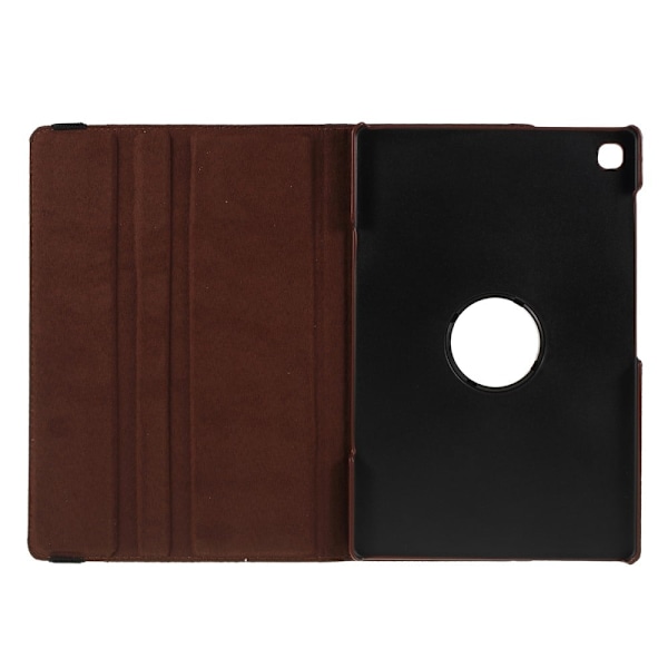Foldbart etui med Lichi-tekstur til Samsung Galaxy Tab S6 Lite - Brun Brown