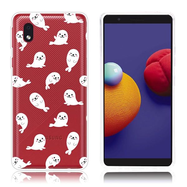 Deco Samsung Galaxy A01 Core Etui - Cute Face White