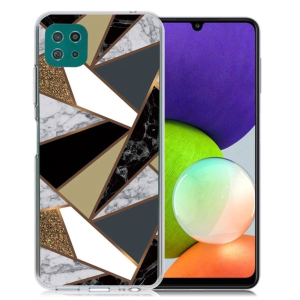 Marble design Samsung Galaxy A22 5G cover - Jordiske Marmorfragm Multicolor