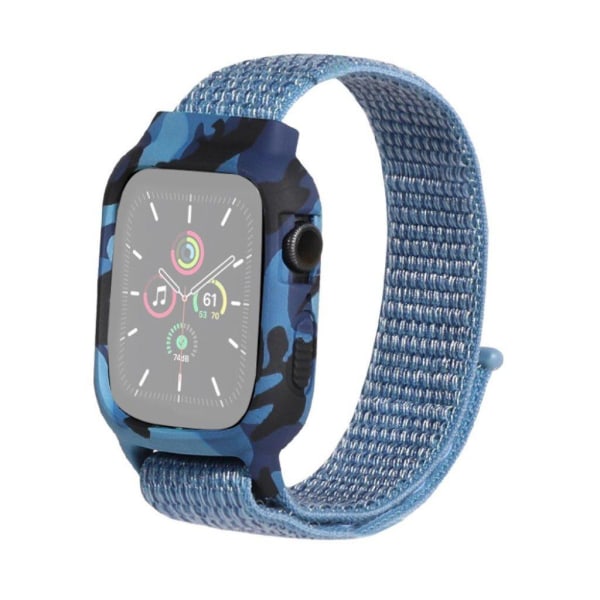 Apple Watch Series 6 / 5 40mm camouflage nylon rem - babyblå Blue