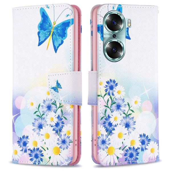 Wonderland Honor 60 flip case - Butterfly and Flowers Multicolor