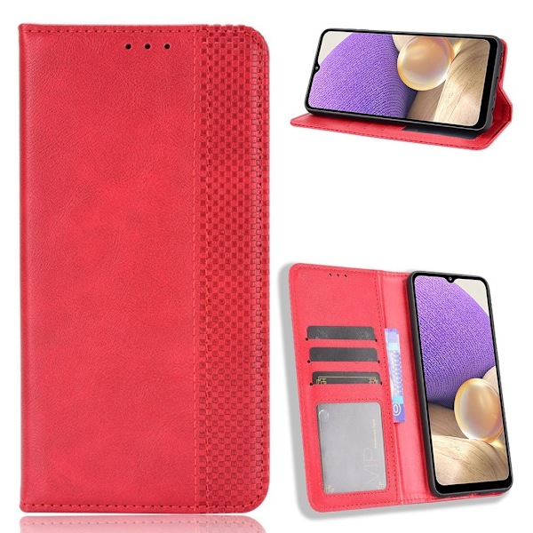 Bofink Vintage OnePlus 9 nahkakotelo - Punainen Red