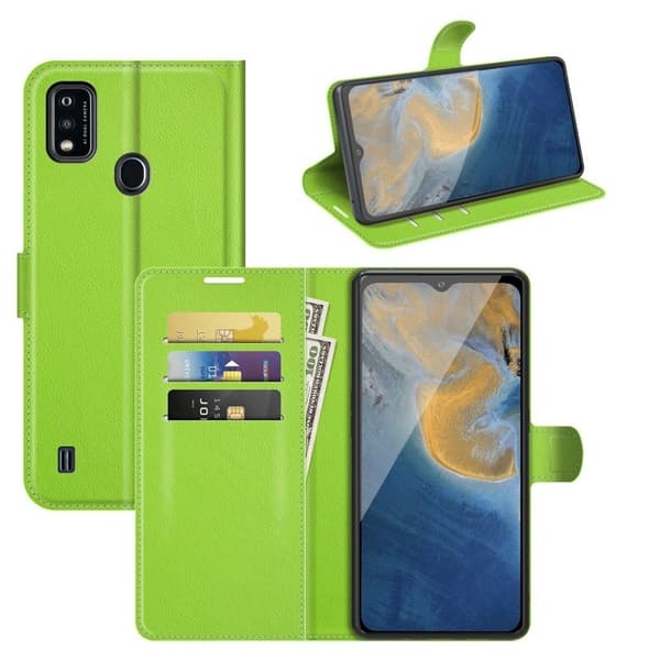 Classic ZTE Blade A51 flip etui - Grønn Green
