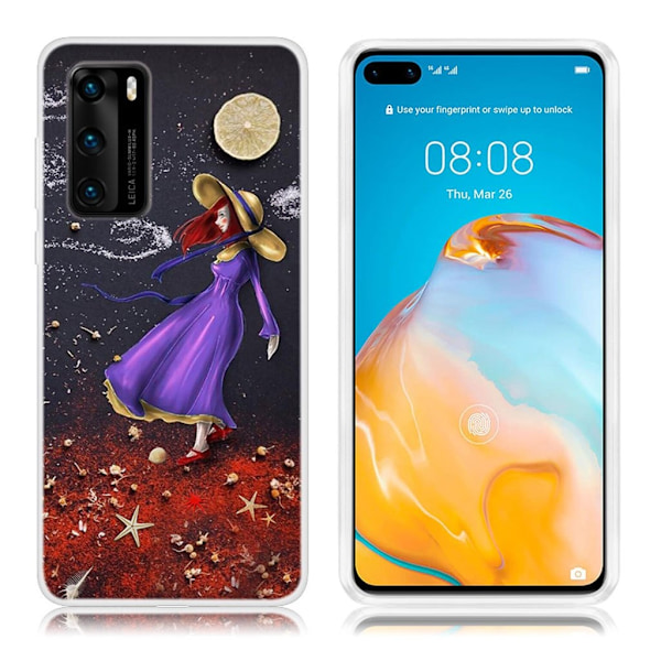 Deco Huawei P40 etui - Smuk og Søstjerne Multicolor