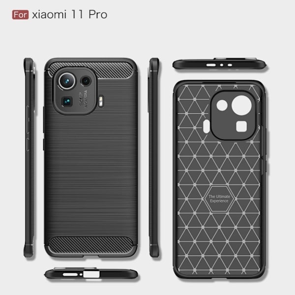 Carbon Flex Etui Xiaomi Mi 11 Pro - Sort Black