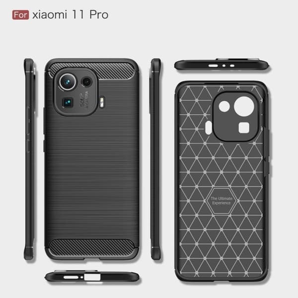 Carbon Flex Xiaomi Mi 11 Pro skal - Svart Svart