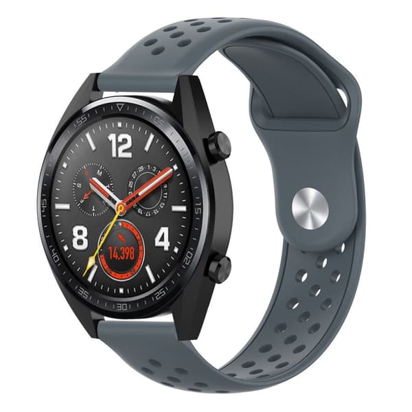 Samsung Galaxy Watch (42mm) silikoninen ranneke - Harmaa Silver grey