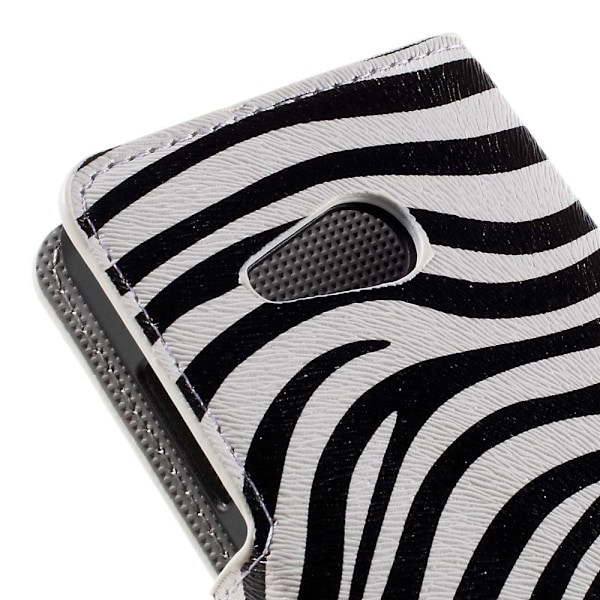 Moberg Microsoft Lumia 550 Lær Etui - Sebra Striper Multicolor