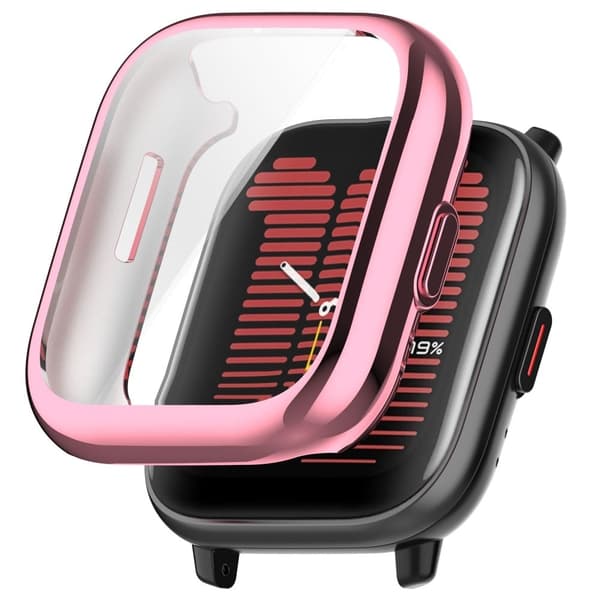 Kotelo Huami Amazfit Active (A2211) Electroplating Frame Flexible Cover - Galvanointi Vaaleanpunainen Pink