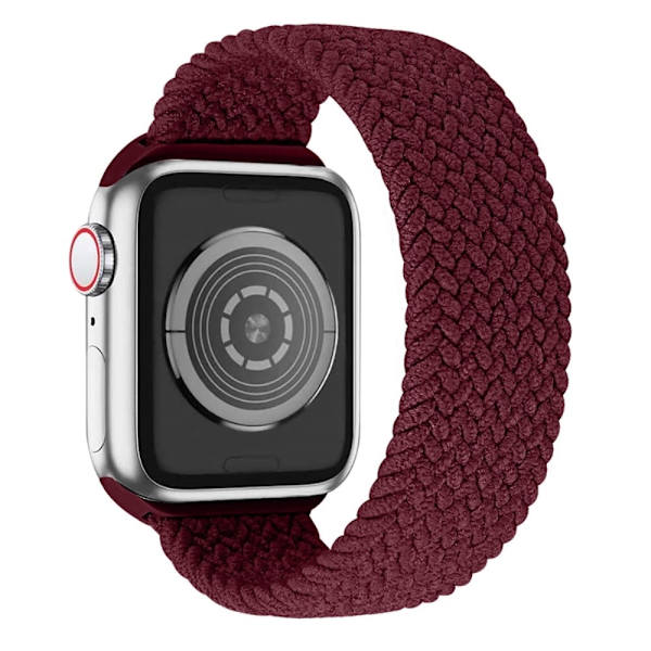 Apple Watch (45 mm) elastisk urrem - Mørkerød / Størrelse: S Red