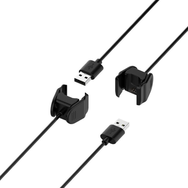 1M USB charging kabel för your Oppo Watch device Svart
