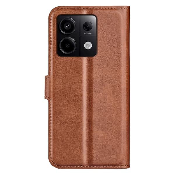 Læretui med Lommebok til Xiaomi Redmi Note 13 Pro 5G  - Lysebrun Brown