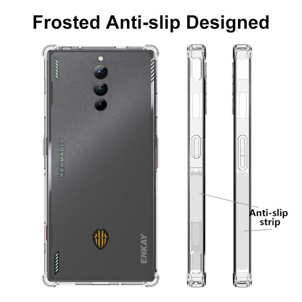 ENKAY selkeä pudotuksen kestävä kotelo ZTE nubia Red Magic 8 Pro:lle Transparent