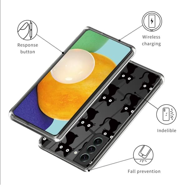 Deco Samsung Galaxy S23 Plus Etui - Sort Kat Black