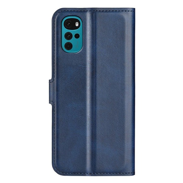 Wallet-style leather case for Motorola Moto G22 - Blue Blue