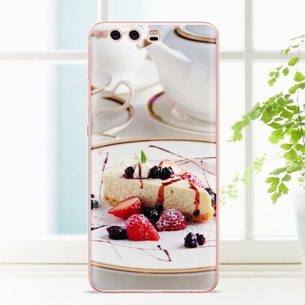 Huawei P10 Lite Deksel laget av silikon – Frukt kake Multicolor