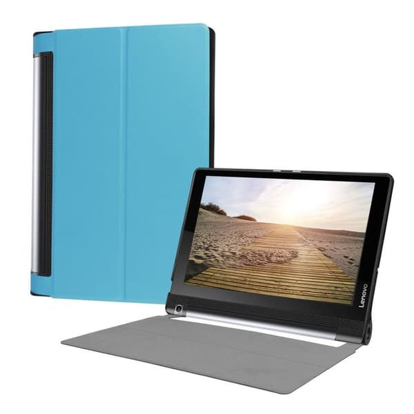 Lenovo Tab 3 Plus 10 PU Lær Flip Etui - Baby Blå Blue