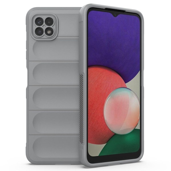 Mjukt greppformat Samsung Galaxy A22 5G skal - Silver/Grå Silvergrå
