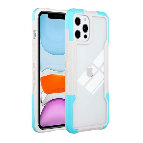 Støtsikkert Beskyttelsesdeksel til iPhone 13 Pro Max - Hvit / Blå Multicolor