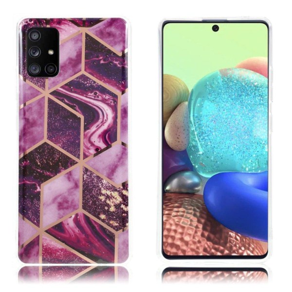 Marble design Samsung Galaxy A71 5G cover - Lilla Purple