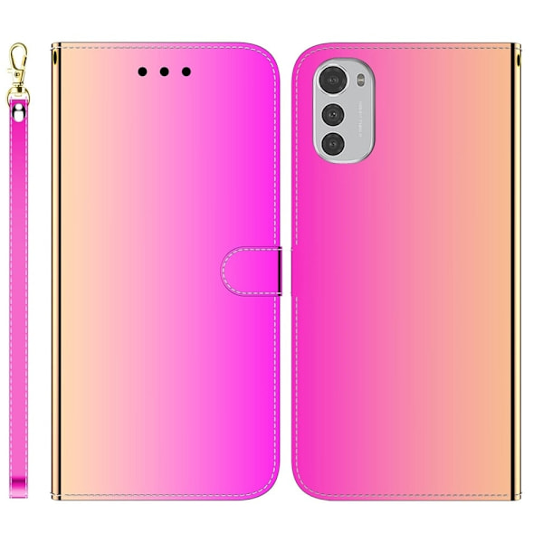 Mirror Motorola Moto E32 flip case - Ruusu Pink