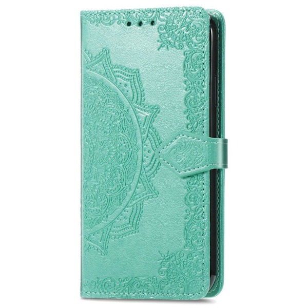 Mandala läder Motorola Moto G73 fodral - Grön Grön