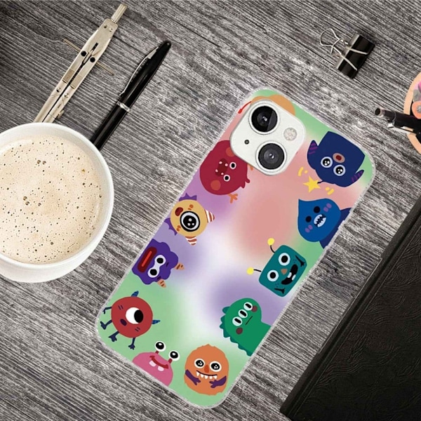 Deco iPhone 14 Plus skal - Monster multifärg
