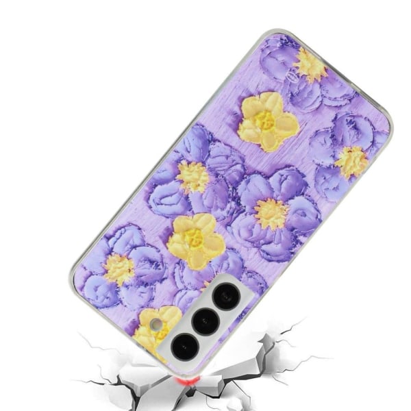 Deco Samsung Galaxy S22 Plus Etui - Lilla Blomster Purple