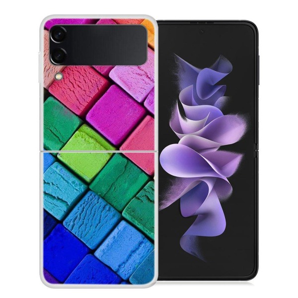 Deco Samsung Galaxy Z Flip3 5G Etui - Farverig Blocks Multicolor