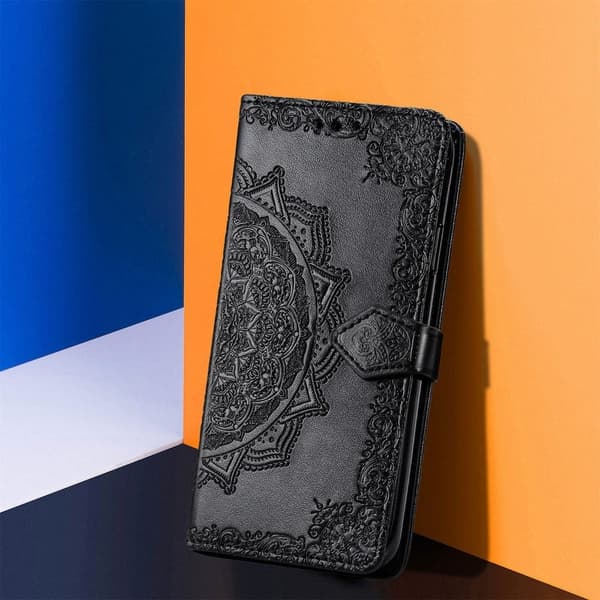 Mandala Google Pixel 5a Flippetui - Svart Black