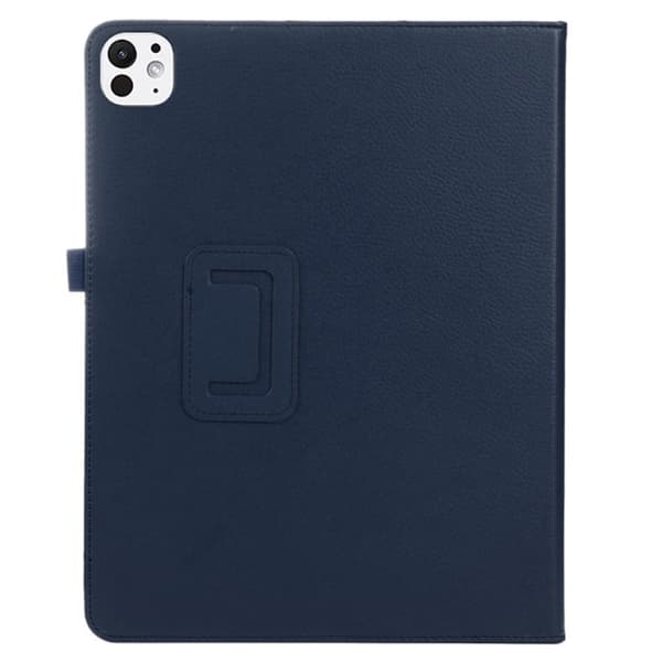 iPad Pro 11 (2024) Kotelo Bi-Fold Stand PU Nahka Tablet Cover kynällä Loop Design - Tummansininen Blue