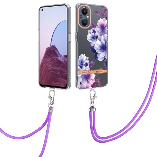 Slim and durable softcover with lanyard for OnePlus Nord N20 5G Purple