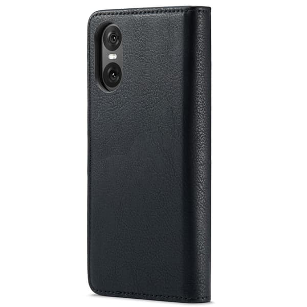 DG.MING Sony Xperia 10 VI 2-in-1 lompakkokotelo - Musta Black