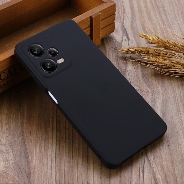 Matte Liquid silikone cover til Xiaomi Redmi Note 12 Pro Plus - Sort Black