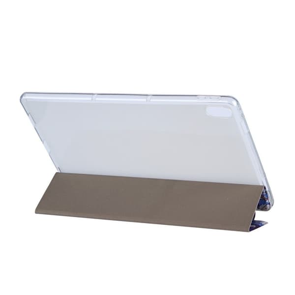 Lenovo Tab P11 smukt design tri-fold læderetui - Blå Sommerfugl Blue
