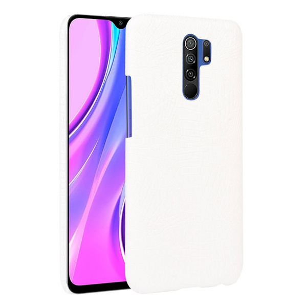 Croco Etui Xiaomi Redmi 9 - Hvit White