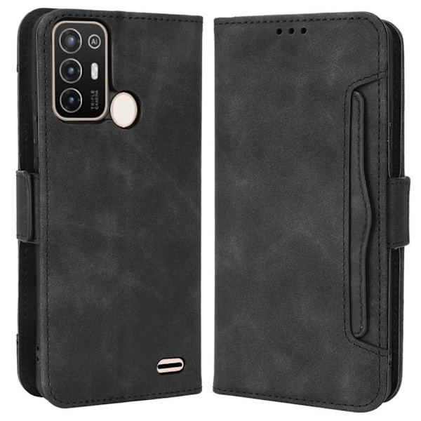 ZTE Blade A52 moderni nahkainen lompakkokotelo - Musta Black