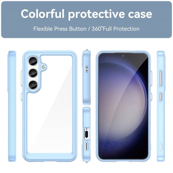 Samsung Galaxy S24 älykäs akryylikansi - Sininen Blue