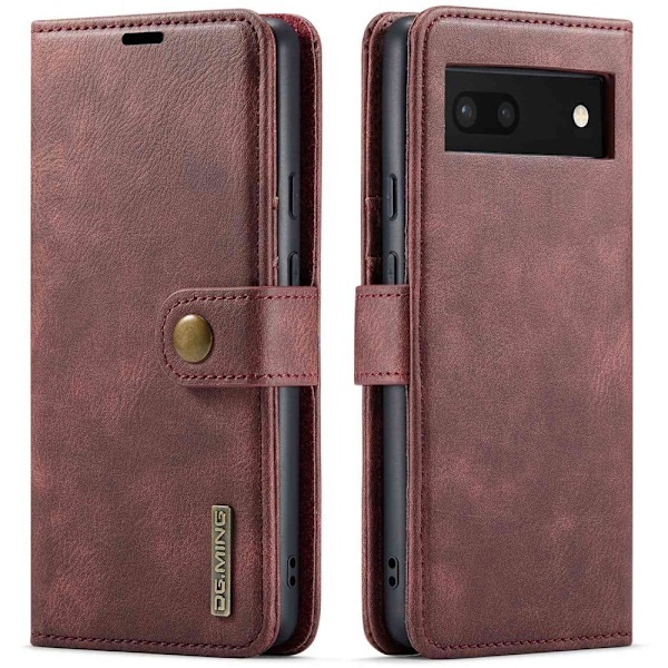 DG.Ming Google Pixel 6a 2-in-1 Pung Etui - Rød Brown