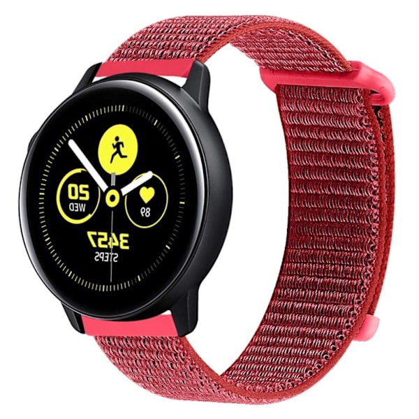20mm nylon loop urrem til Samsung Galaxy Watch - Rød Red