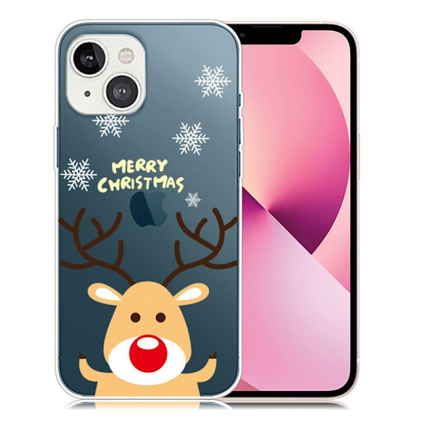 Juleveske til iPhone 13 Mini - Hjort Og Snøfnugg Multicolor