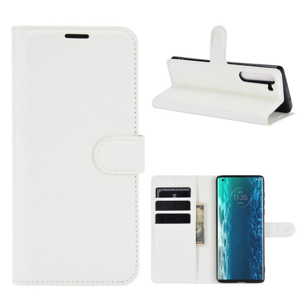 Classic Motorola Edge flip kuoret - Valkoinen White