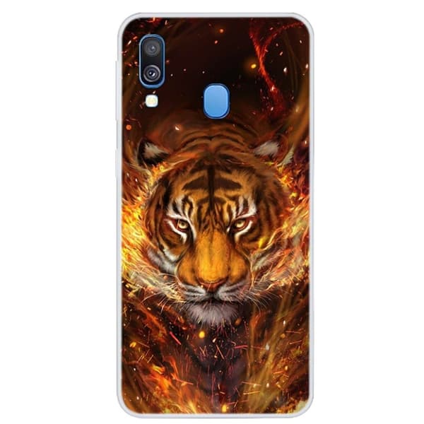 Deco Samsung Galaxy A40 Cover - Tiger Multicolor