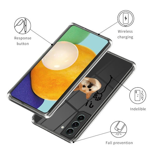 Deco Samsung Galaxy S23 Plus Etui - Surrender Hund Transparent