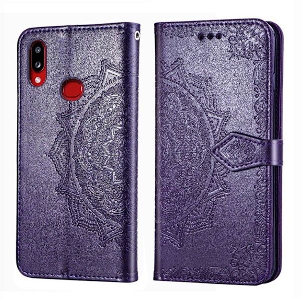 Mandala läder Samsung Galaxy A10s fodral - Lila Lila